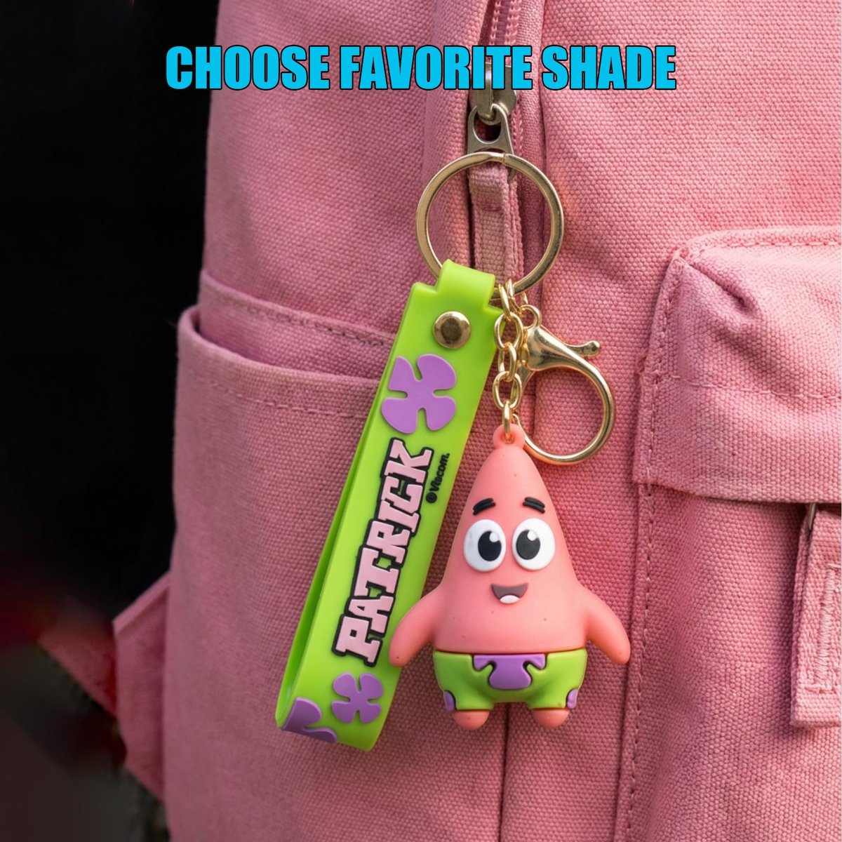 SpongeBob SquarePants 7 Pack Lip Balm with Keychain - Plant Based Hydrating Moisturizing Lip Balm for Girls & Kids by Townley Girl - görsel 11