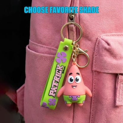 SpongeBob SquarePants 7 Pack Lip Balm with Keychain - Plant Based Hydrating Moisturizing Lip Balm for Girls & Kids by Townley Girl