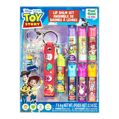 Toy Story 7 Pack Lip Balm with Keychain - Plant Based Lip Balm for Kids, Boys and Girls, by Townley Girl