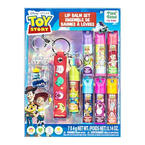 Toy Story 7 Pack Lip Balm with Keychain - Plant Based Lip Balm for Kids, Boys and Girls, by Townley Girl - görsel 2
