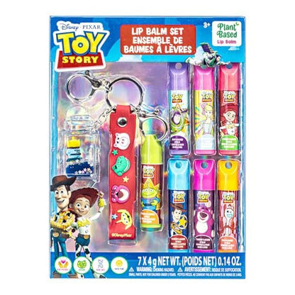 Toy Story 7 Pack Lip Balm with Keychain - Plant Based Lip Balm for Kids, Boys and Girls, by Townley Girl