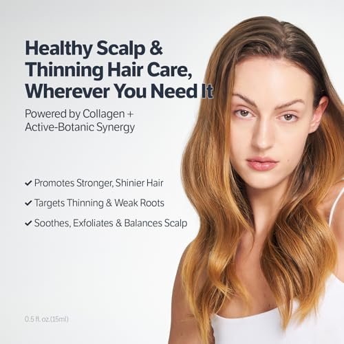 SUNGBOON EDITOR Deep Collagen Retinol Scalp Serum – Roll-On Hair Growth & Thickening Serum for Dry, Itchy Scalp – Korean Hair Care with Caffeine, Biotin & Rosemary (0.5 fl oz) Avelisse