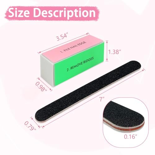 LNAUJS 26 Pack Black Nail Files and Buffers Set, 100/180 Grit Professional Manicure & Pedicure Tools for Natural & Acrylic Nails Avelisse