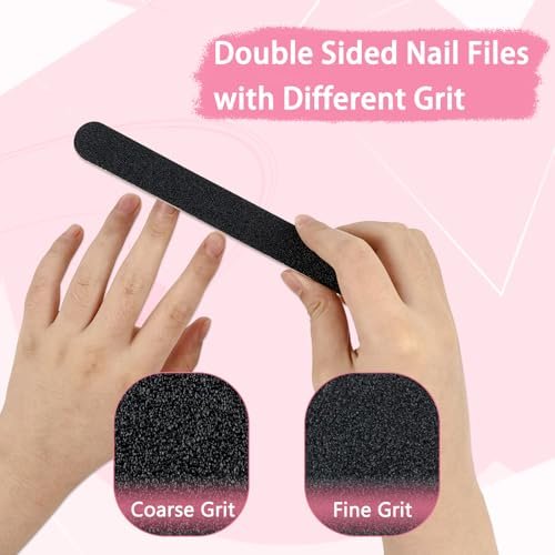 LNAUJS 26 Pack Black Nail Files and Buffers Set, 100/180 Grit Professional Manicure & Pedicure Tools for Natural & Acrylic Nails Avelisse