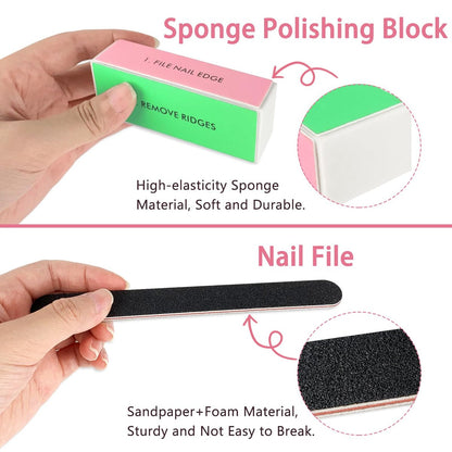 LNAUJS 26 Pack Black Nail Files and Buffers Set, 100/180 Grit Professional Manicure & Pedicure Tools for Natural & Acrylic Nails Avelisse
