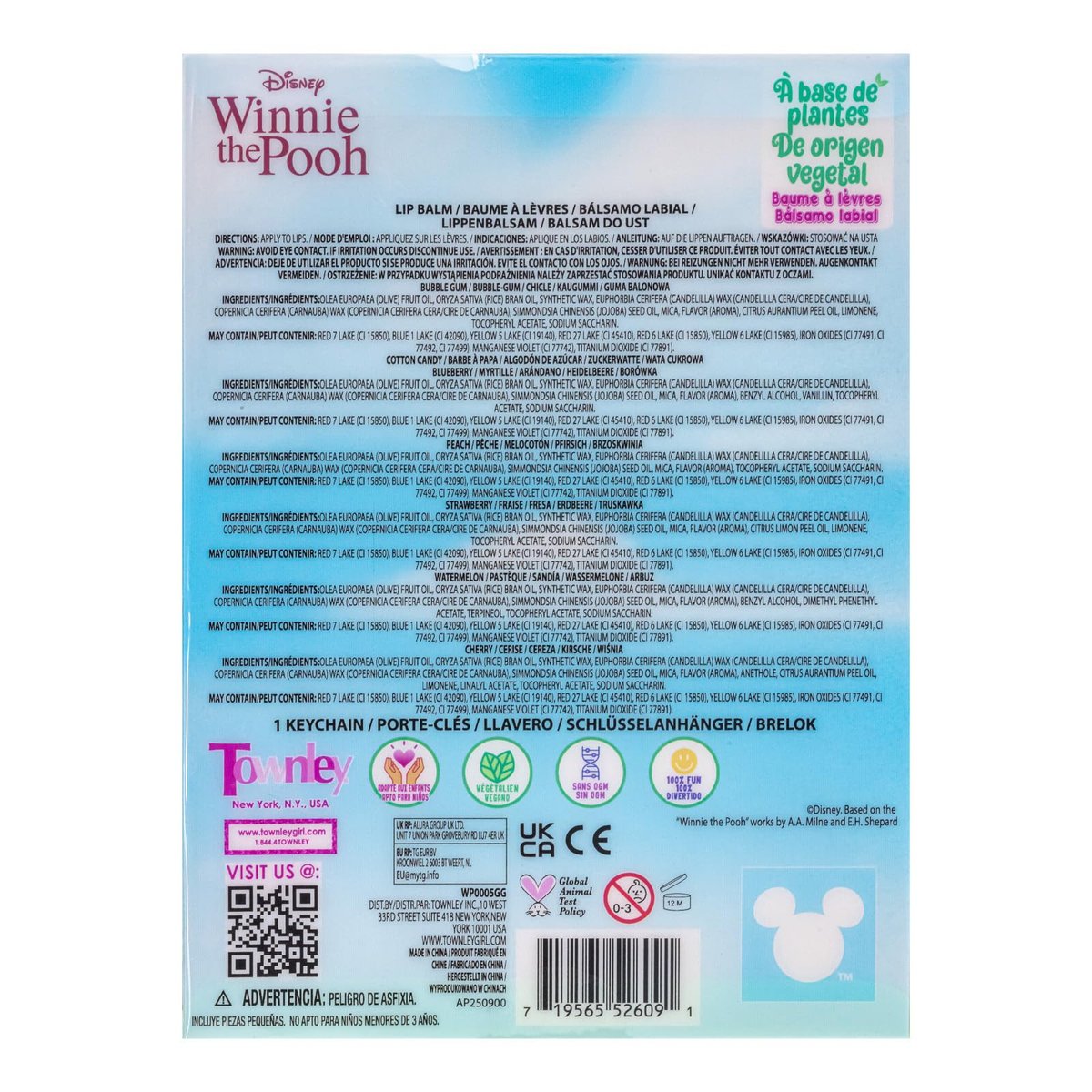 Winnie The Pooh Lip Balm Keychain Accessory Set for Kids – 7 Piece Plant Based Lip Balm with Pooh Themed Keychain Accessories by Townley Girl - görsel 17