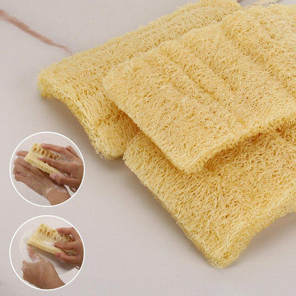12-Pack Mini Natural Loofah Exfoliating Facial Scrubbers - Egyptian Shower Sponge for Gentle Skin Care, Men and Women