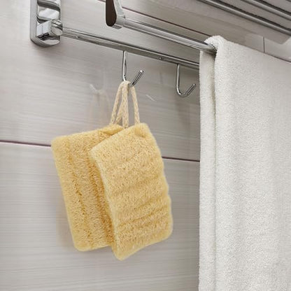 12-Pack Mini Natural Loofah Exfoliating Facial Scrubbers - Egyptian Shower Sponge for Gentle Skin Care, Men and Women