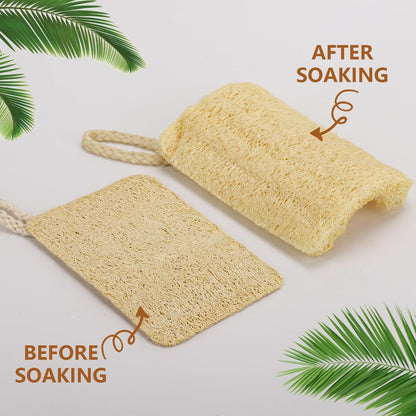 12-Pack Mini Natural Loofah Exfoliating Facial Scrubbers - Egyptian Shower Sponge for Gentle Skin Care, Men and Women