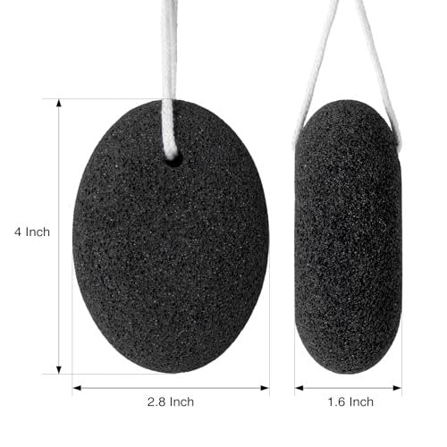 DOMLYRA Natural Pumice Stone Set - 3-Pack Oval-Shaped Volcanic Lava Foot Scrubber for Callus, Corn, Cracked Heel, and Dead Skin Exfoliation (4 x 2.8 x 1.6 Inches) Avelisse