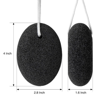 DOMLYRA Natural Pumice Stone Set - 3-Pack Oval-Shaped Volcanic Lava Foot Scrubber for Callus, Corn, Cracked Heel, and Dead Skin Exfoliation (4 x 2.8 x 1.6 Inches) Avelisse