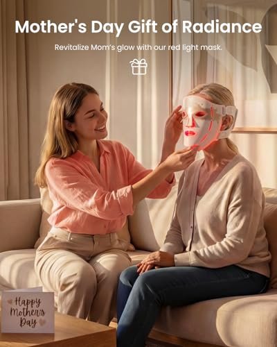 RENPHO 4D Red Light Therapy Mask for Face 2026 - 324 LEDs Full Face Coverage, Cordless LED Face Mask with 3 Light Modes, Birthday Gifts for Women Mom Wife, Home & Travel Use (Champagne Gold) Avelisse