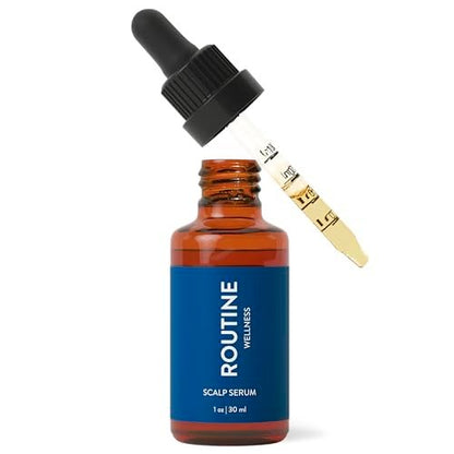 Routine Wellness Scalp Serum for Thinning Hair – Promotes Visibly Thicker, Fuller-Looking Hair – Lightweight, Science-Backed with Red Clover & Peptides – 30ml Avelisse
