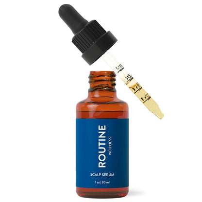 Routine Wellness Scalp Serum for Thinning Hair – Promotes Visibly Thicker, Fuller-Looking Hair – Lightweight, Science-Backed with Red Clover & Peptides – 30ml Avelisse