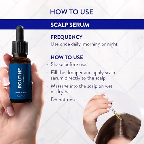 Routine Wellness Scalp Serum for Thinning Hair – Promotes Visibly Thicker, Fuller-Looking Hair – Lightweight, Science-Backed with Red Clover & Peptides – 30ml Avelisse