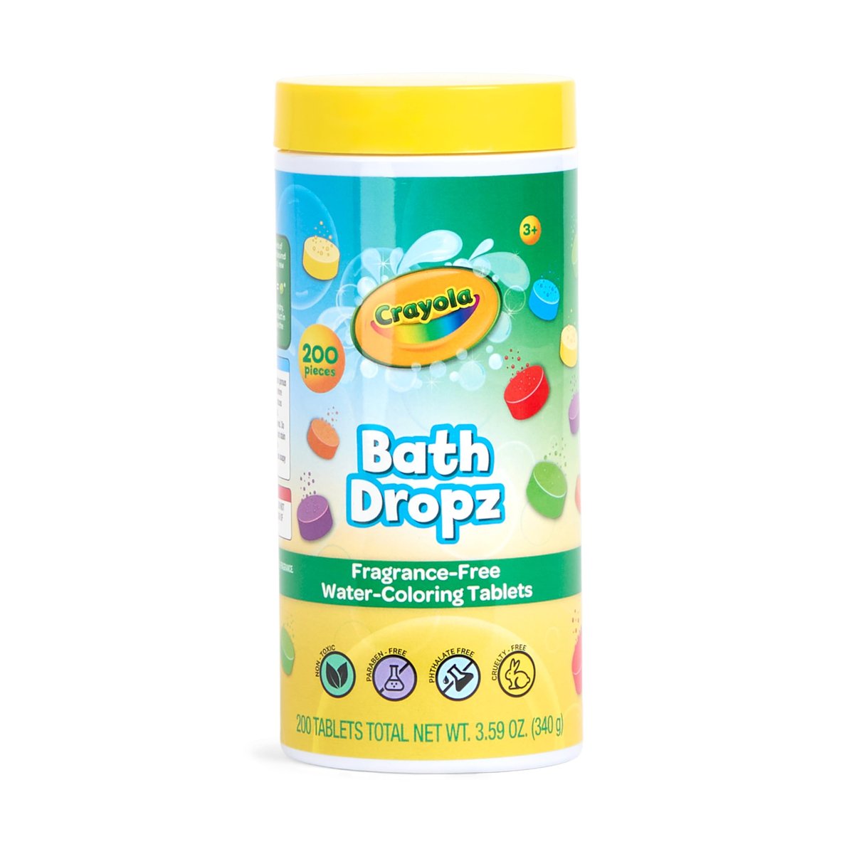 Crayola Bath Dropz Color Changing Tablets, 200 Count, Fragrance Free Fizzies for Kids - görsel 1
