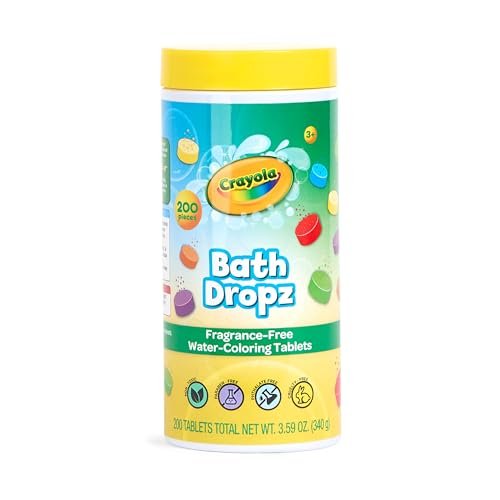 Crayola Bath Dropz Color Changing Tablets, 200 Count, Fragrance Free Fizzies for Kids - görsel 2