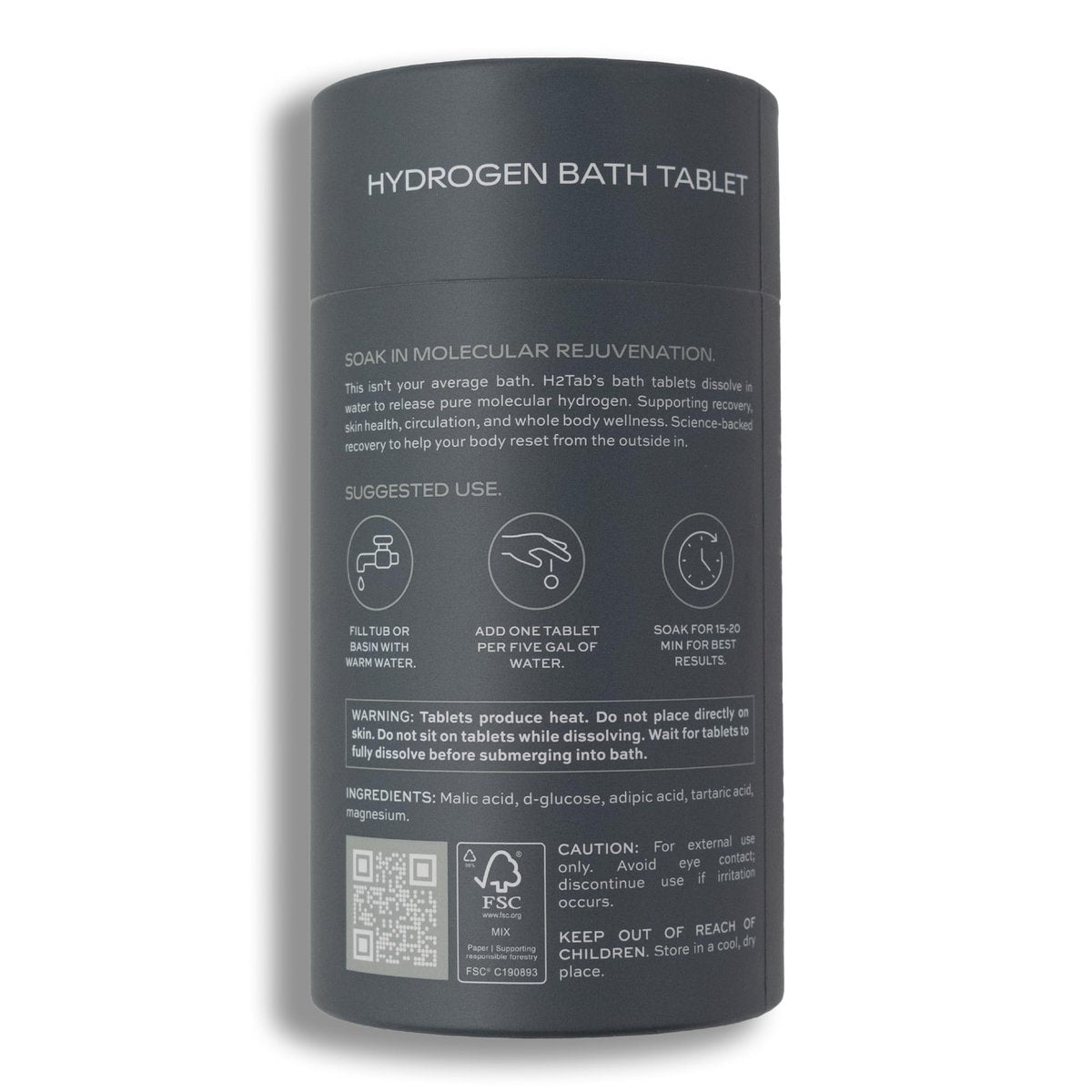Molecular H2TAB Hydrogen Bath Tablets – 60 Count – Fragrance-Free Bath Bombs for Muscle Relief, Skin Hydration & Oxidative Stress Support – Magnesium-Based Antioxidant Detox Bath Avelisse
