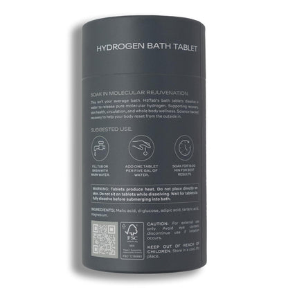 Molecular H2TAB Hydrogen Bath Tablets – 60 Count – Fragrance-Free Bath Bombs for Muscle Relief, Skin Hydration & Oxidative Stress Support – Magnesium-Based Antioxidant Detox Bath Avelisse