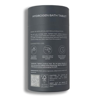 Molecular H2TAB Hydrogen Bath Tablets – 60 Count – Fragrance-Free Bath Bombs for Muscle Relief, Skin Hydration & Oxidative Stress Support – Magnesium-Based Antioxidant Detox Bath Avelisse