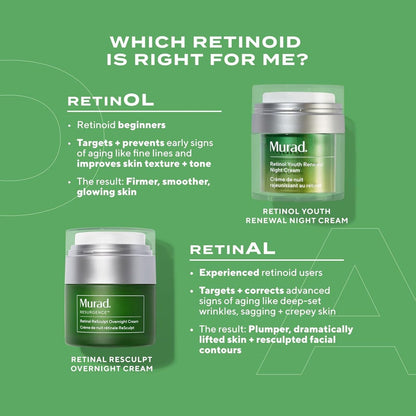 Murad Retinal ReSculpt Overnight Cream – Anti-Aging Face & Neck Cream with Encapsulated Retinal & NAD+ – Firms, Lifts & Hydrates – 1.7 Fl Oz Avelisse