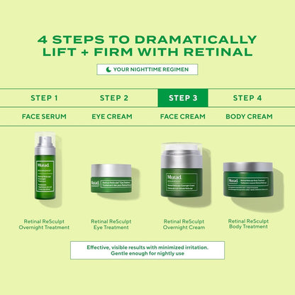 Murad Retinal ReSculpt Overnight Cream – Anti-Aging Face & Neck Cream with Encapsulated Retinal & NAD+ – Firms, Lifts & Hydrates – 1.7 Fl Oz Avelisse