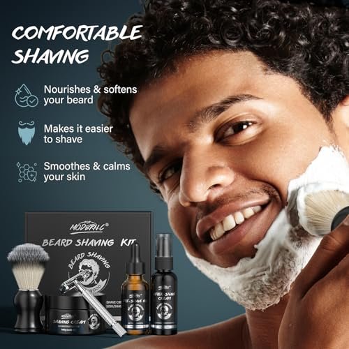 8-Piece Men's Shaving Kit Gift Set | Complete Wet Shave Bundle with Safety Razor, Bowl, Brush, Pre-Shave Oil, Cream & After Shave Avelisse
