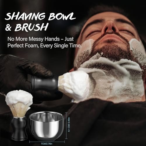 8-Piece Men's Shaving Kit Gift Set | Complete Wet Shave Bundle with Safety Razor, Bowl, Brush, Pre-Shave Oil, Cream & After Shave Avelisse