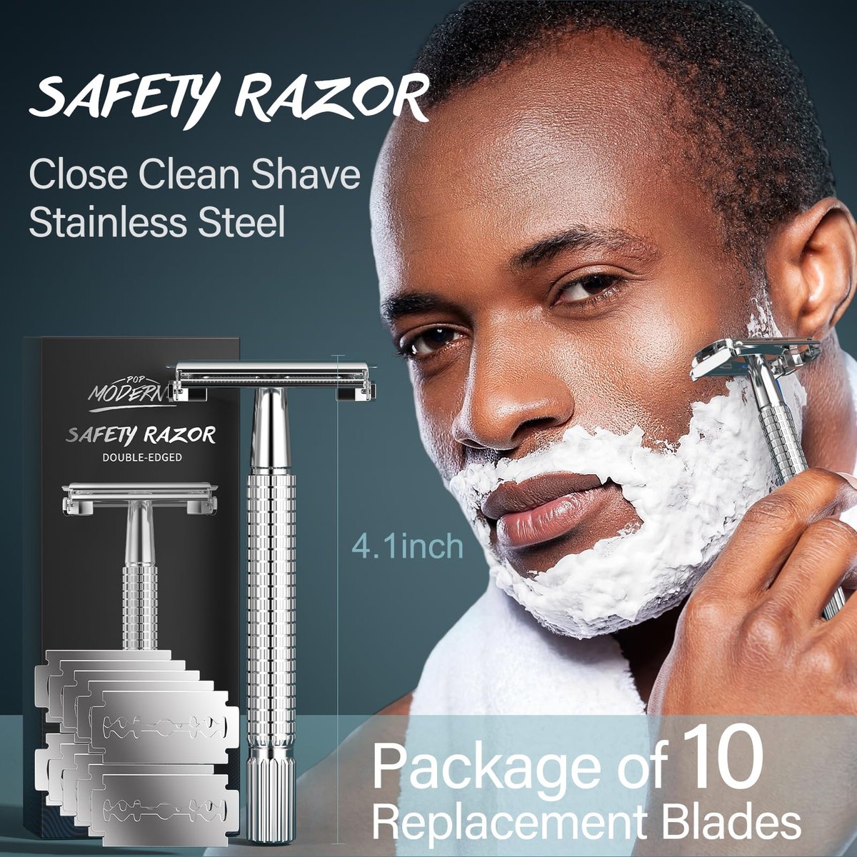 8-Piece Men's Shaving Kit Gift Set | Complete Wet Shave Bundle with Safety Razor, Bowl, Brush, Pre-Shave Oil, Cream & After Shave Avelisse