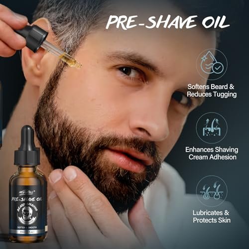8-Piece Men's Shaving Kit Gift Set | Complete Wet Shave Bundle with Safety Razor, Bowl, Brush, Pre-Shave Oil, Cream & After Shave Avelisse