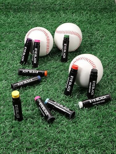 DALVGFN 12 Pack Eye Black Sticks - Anti-Glare Sweat-Proof Eye Black for Baseball, Football, Softball, Lacrosse - Smooth & Long Lasting Game Day Sports Fan Accessories Avelisse