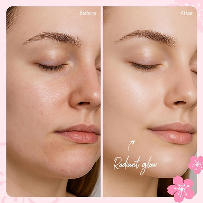 Sakura Travel Skincare Sets - 60pcs Mini Travel Skin Care Kit with Cleanser, Toner, Lotion, Serum, Cream, Sleeping Mask Avelisse