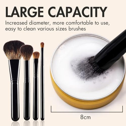 Embagol Makeup Brush Cleaner Solid Brush & Sponge Soap with Silicone Cleaning Pad, Vegan, Deep Cleaning, No Residue (100g/3.53oz)