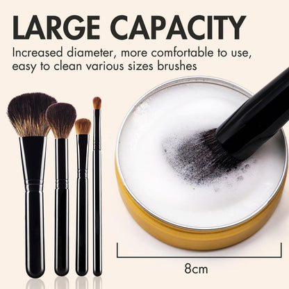 Embagol Makeup Brush Cleaner Solid Brush & Sponge Soap with Silicone Cleaning Pad, Vegan, Deep Cleaning, No Residue (100g/3.53oz)