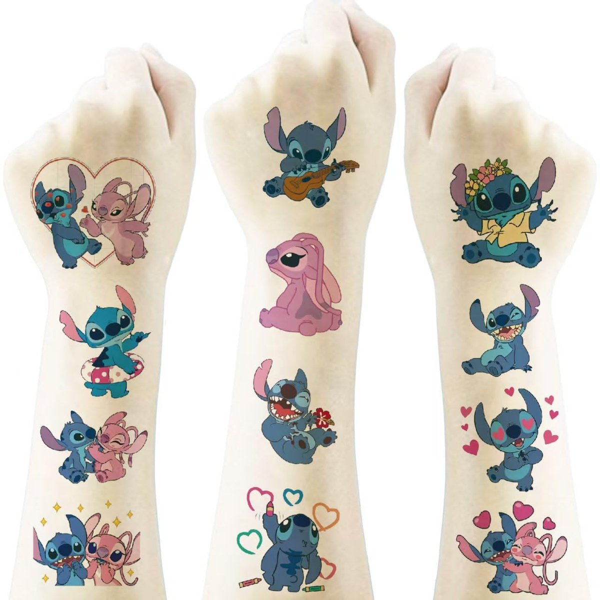 50 Sheets Stitch Temporary Tattoos – Birthday Party Supplies, Cartoon Stickers for Kids, Boys, Home Activities, Class Prizes, Carnival & Christmas Rewards - görsel 7
