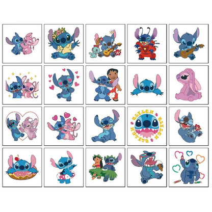 50 Sheets Stitch Temporary Tattoos – Birthday Party Supplies, Cartoon Stickers for Kids, Boys, Home Activities, Class Prizes, Carnival & Christmas Rewards