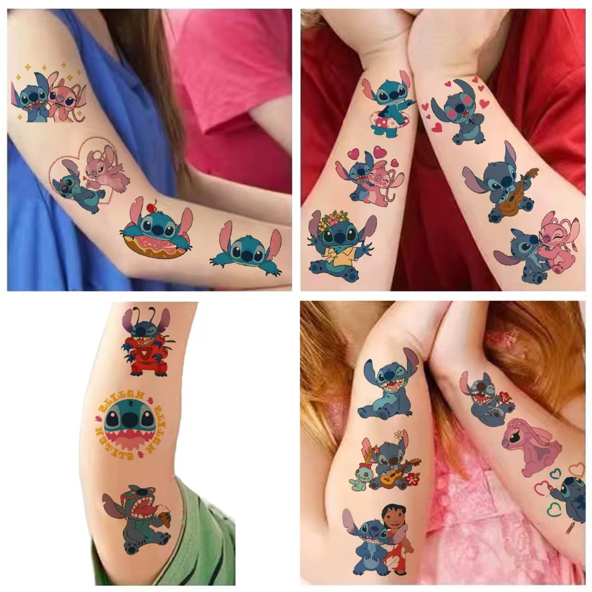 50 Sheets Stitch Temporary Tattoos – Birthday Party Supplies, Cartoon Stickers for Kids, Boys, Home Activities, Class Prizes, Carnival & Christmas Rewards - görsel 5