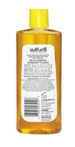 Sulfur8 Anti-Dandruff Clarifying Hair & Scalp Care Shampoo 7.5 oz + Conditioner 2 oz Duo – Medicated Flake Control & Itch Relief with Sulfur & Salicylic Acid for Scalp Health - görsel 4