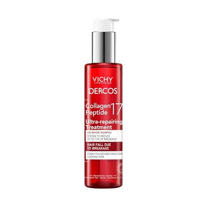 VICHY Dercos Collagen Peptide 17 Ultra-Repairing Treatment - Anti Hair Fall Pre-Shampoo Bond Repair, 150ml Avelisse