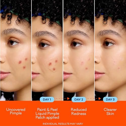 Biore Paint & Peel Liquid Pimple Patch - Invisible Acne Treatment with Salicylic Acid, 0.5 Oz (Up to 100 Uses) - görsel 8
