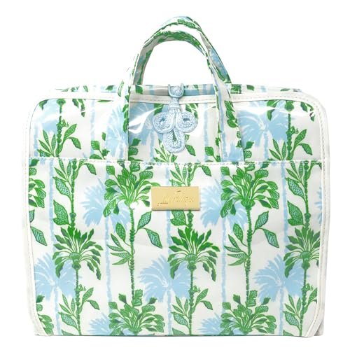 Lilly Pulitzer Travel Toiletry Bag with Handle, Pockets, and Zipper - Hanging Travel Organizer for Makeup and Toiletries (Swayin in the Breeze) Avelisse