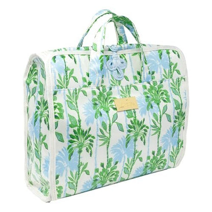 Lilly Pulitzer Travel Toiletry Bag with Handle, Pockets, and Zipper - Hanging Travel Organizer for Makeup and Toiletries (Swayin in the Breeze) Avelisse