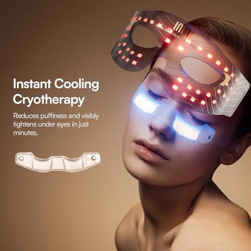 INIA Red Light Therapy Eye Mask for Under Eye Rejuvenation - Reduces Dark Circles, Wrinkles, Forehead Lines & Crow's Feet Avelisse