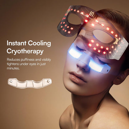 INIA Red Light Therapy Eye Mask for Under Eye Rejuvenation - Reduces Dark Circles, Wrinkles, Forehead Lines & Crow's Feet Avelisse
