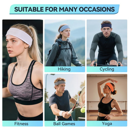 14 PCS Headbands for Women – Soft Elastic Non-Slip Cotton Sweat-Absorbent Hairbands for Workout, Running, Yoga, Makeup