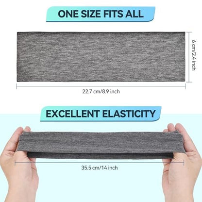 14 PCS Headbands for Women – Soft Elastic Non-Slip Cotton Sweat-Absorbent Hairbands for Workout, Running, Yoga, Makeup