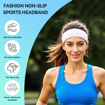 14 PCS Headbands for Women – Soft Elastic Non-Slip Cotton Sweat-Absorbent Hairbands for Workout, Running, Yoga, Makeup