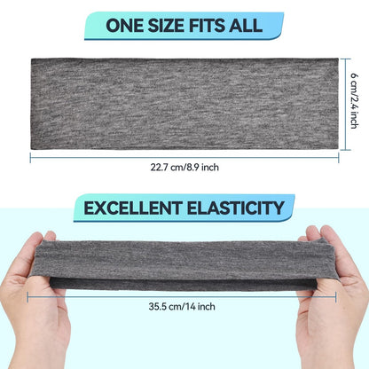 14 PCS Headbands for Women – Soft Elastic Non-Slip Cotton Sweat-Absorbent Hairbands for Workout, Running, Yoga, Makeup