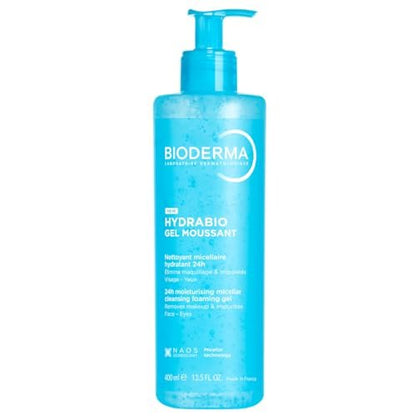 Bioderma Hydrabio Foaming Gel - 3-in-1 Cleansing, Makeup Removing and Hydrating Face Cleanser for Dehydrated Skin, 13.5 Fl Oz Avelisse