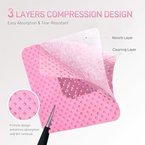 GAOY Lint Free Nail Wipes, 400 Pcs Nail Polish Remover Pads, Non-Woven Cotton Pads Gel Cleaning Wipes, Manicure Supplies for Professional Salon and DIY Art - görsel 4